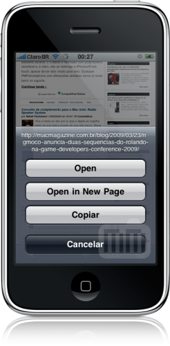 Mobile Safari no iPhone OS 3.0