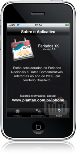 Feriados '09 no iPhone