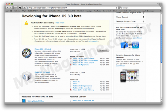 iPhone OS 3.0 beta 2