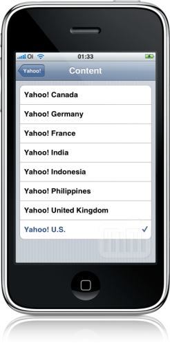 Yahoo! Mobile para iPhone