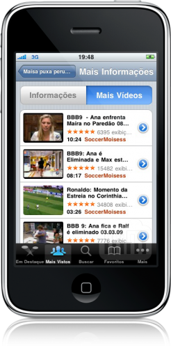 YouTube no iPhone OS 3.0