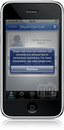 Adeus 3G no Skype do iPhone OS 3.0 Beta 3