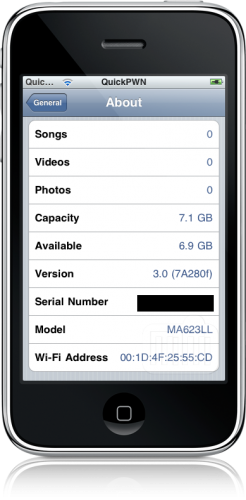 QuickPWN para iPhone OS 3.0 Beta 3