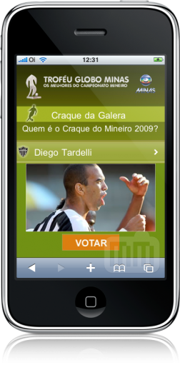 Troféu Globo Minas no iPhone