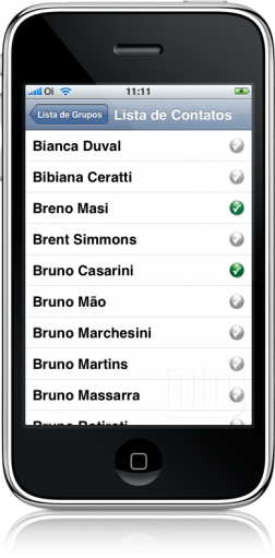 LEBContacts no iPhone