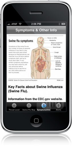 Swine Flu Tracker no iPhone
