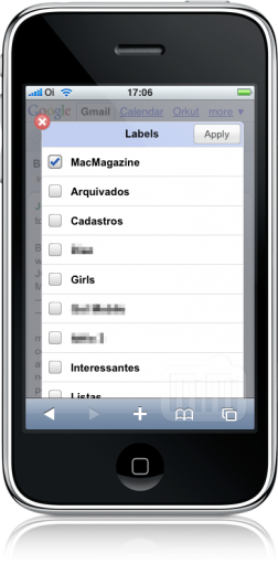 Labels no Gmail for Mobile do iPhone