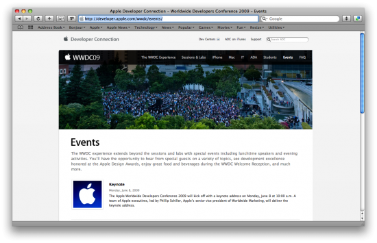 Eventos da WWDC '09