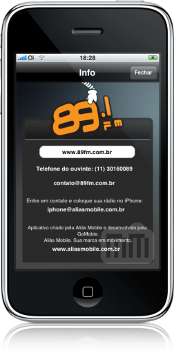 Rádio 89 FM no iPhone