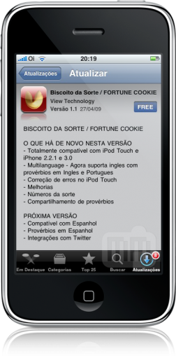 Biscoito da Sorte 1.1 no iPhone