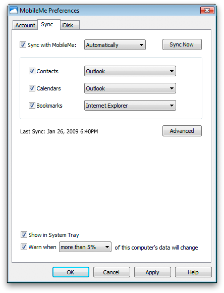 MobileMe Control Panel 1.4 para Windows