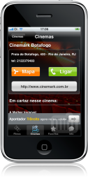 Apontador Cinema no iPhone