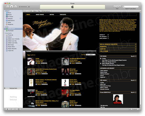 Michael Jackson na iTunes Store