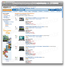 Amazon.com e MacBook Pro de 13