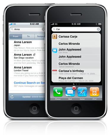 iPhone OS 3.0 - Spotlight