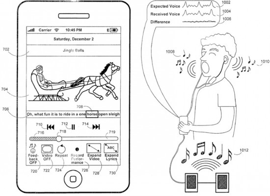 Patente da Apple para karaokê no iPhone