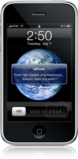 GPush no iPhone