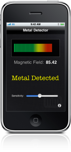 Metal Detector no iPhone 3GS
