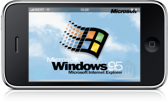 Windows 95 no iPhone