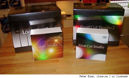 Caixas do Final Cut Studio e Logic Studio