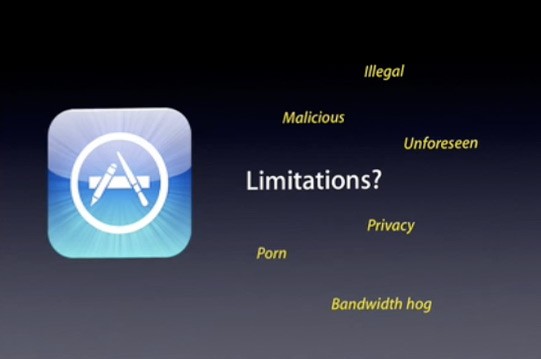 Limitações da App Store
