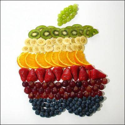 Apple como salada de frutas