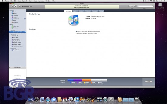 Screenshot do iTunes 9 publicada no BGR