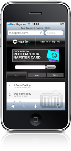 Napster no iPhone