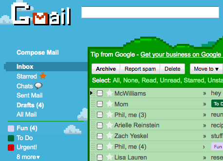 Tema do Gmail