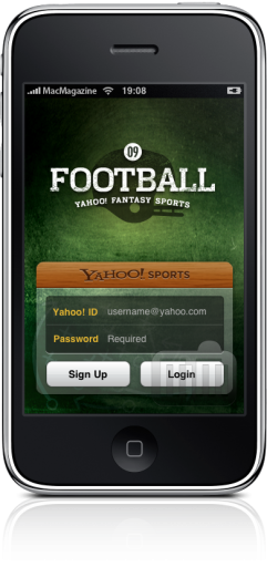 Yahoo! Fantasy Football '09 no iPhone