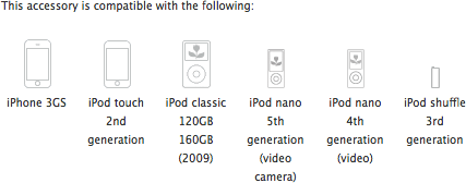 iPods compatíveis