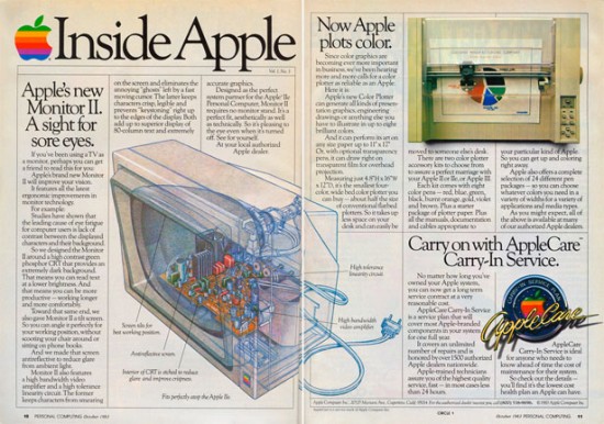 Evolução de propagandas da Apple