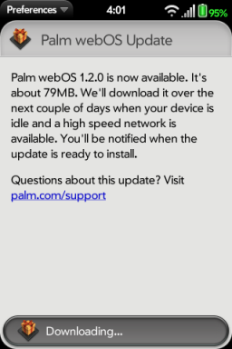 Palm webOS 1.2