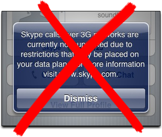 Skype restrito via 3G NO MORE