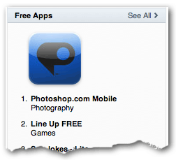 Photoshop.com Mobile no topo da App Store