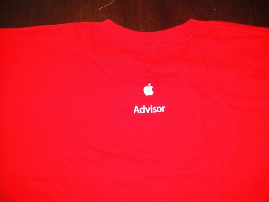 Camiseta de emprego da Apple