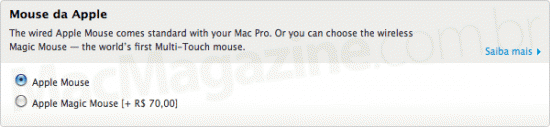 Magic Mouse por R$70 adicionais