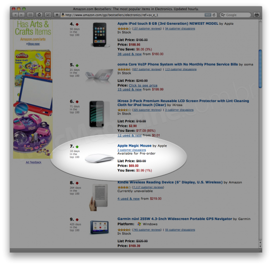 Magic Mouse na Amazon.com