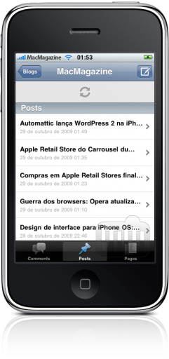 WordPress 2 no iPhone