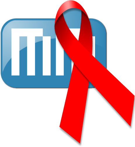 Logo do MacMagazine com fita vermelha da AIDS