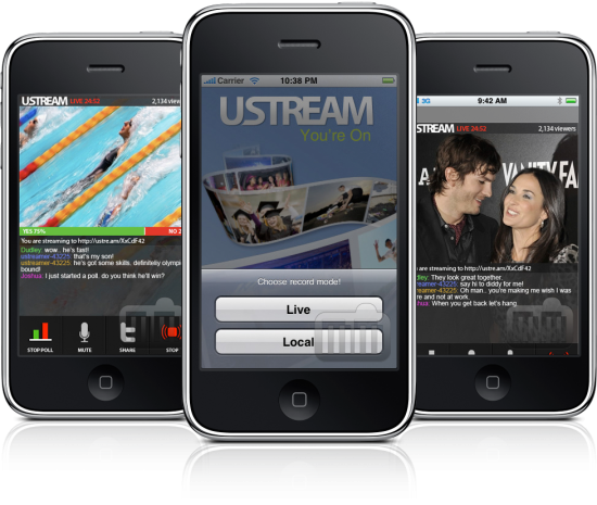 Ustream Live Broadcaster no iPhone