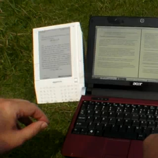 Pixel Qi - comparação com Kindle