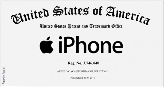 Registro do nome iPhone pela Apple
