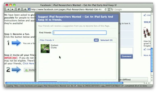 Scam do iPad no Facebook