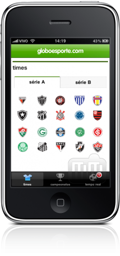 Futebol, do Globoesporte.com, no iPhone