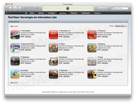Apps da TechTeam na App Store