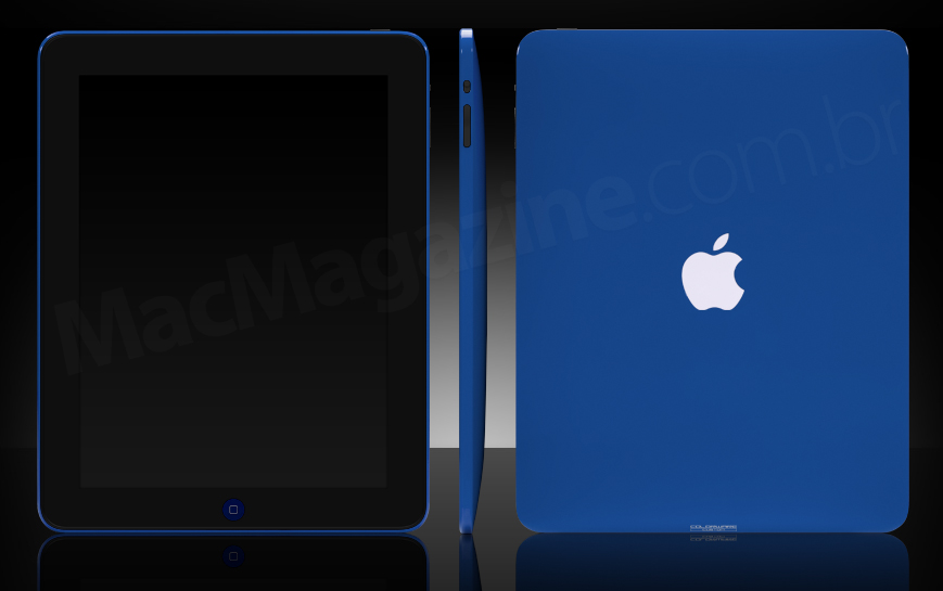 iPad pintado de azul pela ColorWare