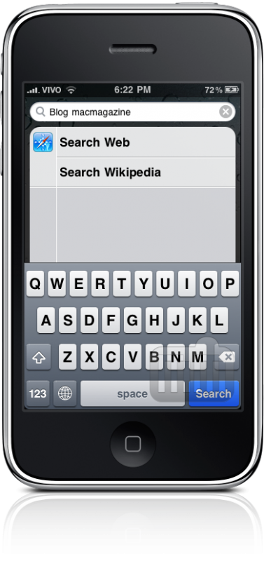 Busca na Wikipédia no iPhone OS 4.0