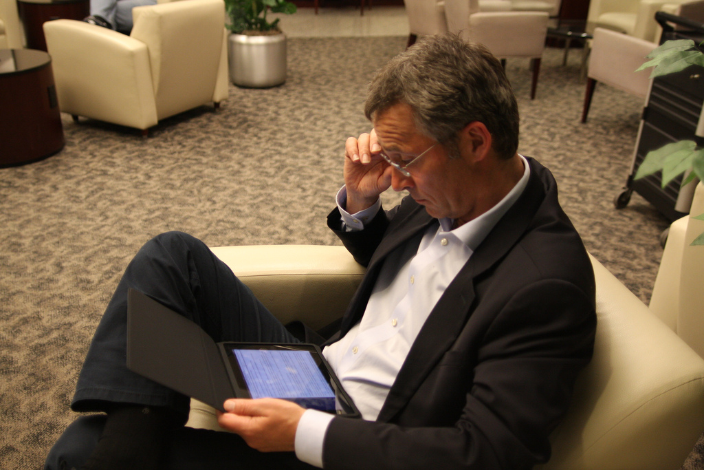 Primeiro-ministro norueguês com iPad