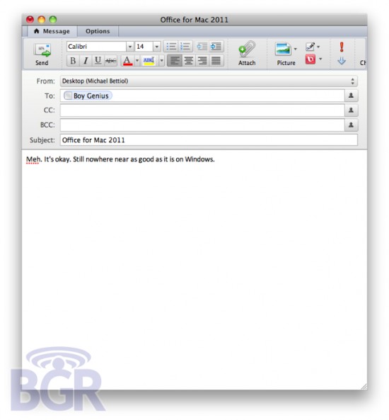 Microsoft Office 2011 para Mac Beta 2 no BGR